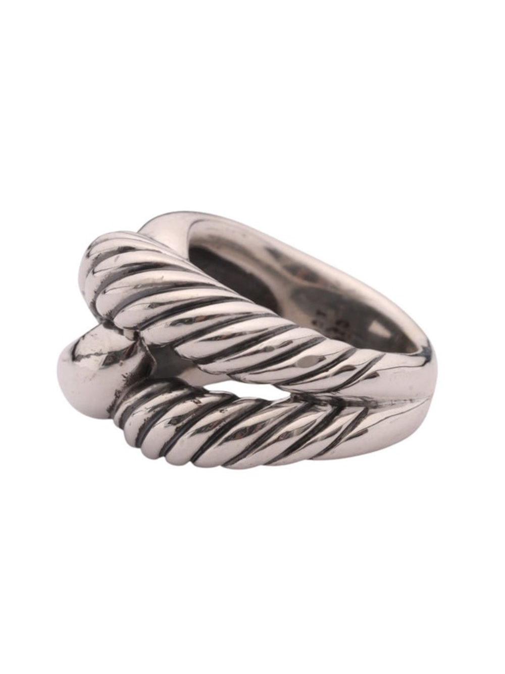 David Yurman Cable Infinity Knot 925 Sterling Silver Size 7 Width-15 mm - Picture 6 of 7